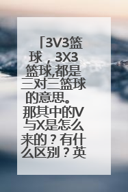 3V3篮球，3X3篮球,都是三对三篮球的意思。 那其中的V与X是怎么来的？有什么区别？英文全称是什么？