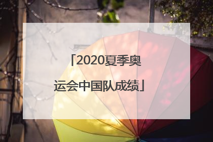 2020夏季奥运会中国队成绩