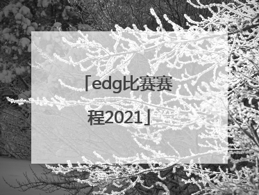 「edg比赛赛程2021」edg比赛赛程2021几点结束